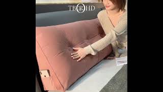 SkinFriendly Velvet Fabric Bedboard backrestcushion  Comfort amp Style for Your Home bedroomdecor [upl. by Rori]