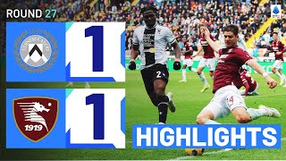 UDINESESALERNITANA 11  HIGHLIGHTS  Two stunners in relegation thriller  Serie A 202324 [upl. by Hterrag]