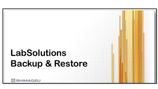 How to take Backup and Restore it in Shimadzu LabSolutions Software Devang Rathod amp Maulik Goswami [upl. by Bradney]