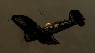 【War Thunder】F4U4B vs J7W1【Dogfight】 [upl. by Ahseinar461]