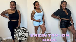 VLOGTOBER DAY 11 SHEIN TRY ON HAUL workout fits tights boots hats and more [upl. by Ainigriv664]