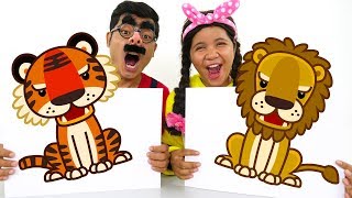 Learn Colors and Animal Names with Finger Paint Colours for Kids 5 [upl. by Nirrad]