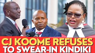 BREAKING KINDIKI SWEARININ REJECTED BY CJ KOOME RUTO IN PANIC [upl. by Fleur]