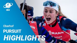 World Cup 2324 Oberhof Women Pursuit Highlights [upl. by Lynad]