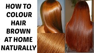 Colour Hair BROWN at Home Naturally  Ramsha Sultan [upl. by Akimehs]