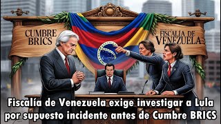 Fiscalía de Venezuela exige investigar a Lula por supuesto incidente antes de Cumbre BRICS [upl. by Pears]