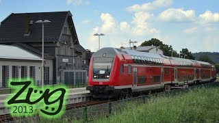 BR 218 und 245 vor Doppelstockwagen in Korbach und Volkmarsen  Hessentag Züge  Kurhessenbahn [upl. by Avat]