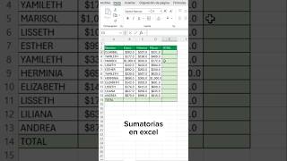 Sumatorias en excel excel exceltips android windows tecnologia tips tutorial [upl. by Seften]