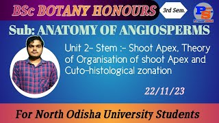 Stem Shoot Apex Theory of Organisation of shoot Apex and Cytohistological zonation [upl. by Alleusnoc201]