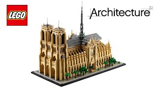 LEGO Architecture NotreDame de Paris 21061  Speed build [upl. by Thaddaus]