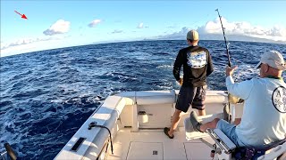 Ahi Tuna Fishing in Hawaii  Fishing Offshore Oahu [upl. by Ynnej709]