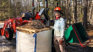 DIY builder bag support and using our new Woodland Mills WC68 Wood Chipper [upl. by Elish156]