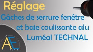 Réglage Gâches de serrure fenêtre et baie coulissante alu Luméal TECHNAL [upl. by Hercules]