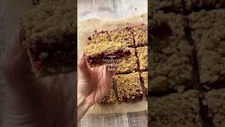 Vegan Raspberry Crumble Bars ❤️ shorts food recipe [upl. by Eleen664]