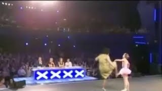 Susan Boyle KICKS Hollie Steel [upl. by Aziul]