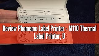 Review Phomemo Label Printer  M110 Thermal Label Printer Upgraded Bluetooth Portable Label Maker f [upl. by Ragas]