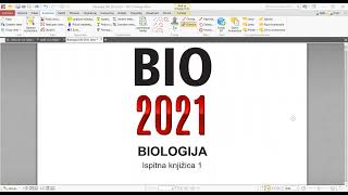 Matura 2021  Biologija Ispitna knjižica 1 zadaci 1 do 20 [upl. by Mabel]