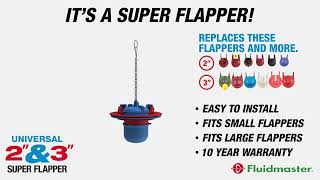 Introducing the Fluidmaster Super Flapper 523A  The ONLY toilet flapper for both 2quot and 3quot toilets [upl. by Ahsinauq]