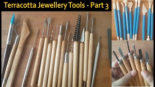 Terracotta Jewellery Making  Terracotta Jewellery Tools Part  3 [upl. by Hanah976]