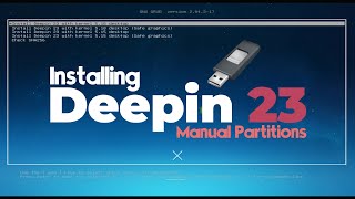 How to Install Deepin OS 23 with Manual Partitions on a UEFI Compliant PC [upl. by Housum611]