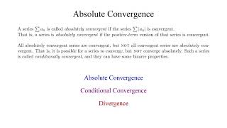 Absolute Convergence [upl. by Fadiman631]