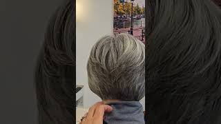 Layered bob haircut style Janehairsalon mystyle canada music shorts [upl. by Ellened]