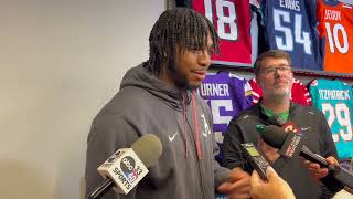 Alabama LB Jihaad Campbell Mercer Postgame [upl. by Anwahsat]