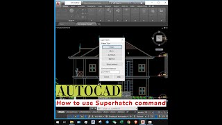 How to use Superhatch command in AutoCad [upl. by Yelsnik]