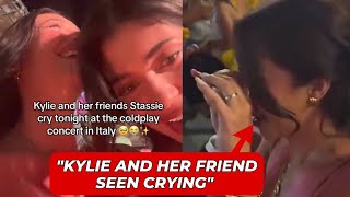 WATCH Kylie Jenner Crying At Coldplay Concert in Italy Rome [upl. by Ydnik]