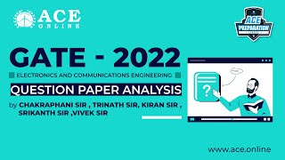 GATE  2022 ECE Question Paper Analysis amp Answer KEY by ACE Faculty  ACE Engineering Academy [upl. by Eisned]