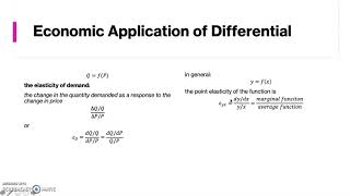 Economic Application of Differential Point Elasticity [upl. by Kovar]