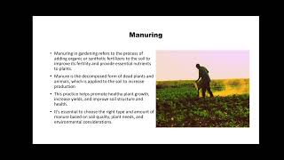 Gardening operations soil laying manuring amp watering in nursery and gardening [upl. by Anderer]