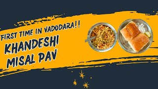 Khandeshi Misal Pav  Chatakedar  First Time In Vadodara  Indian Street Food [upl. by Ytsim]