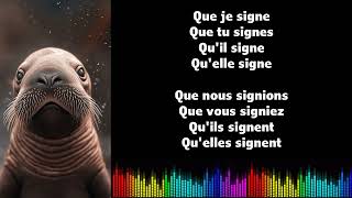 ♫ Japprends le français ♫ Conjugaison I SIGNER I Subjonctif Présent [upl. by Rehposirhc]