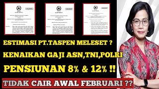 ESTIMASI PT TASPEN MELESET  KENAIKAN GAJI ASN TNI POLRI PENSIUNAN 8 12 TDK CAIR AWAL FEBRUARI [upl. by Atims836]