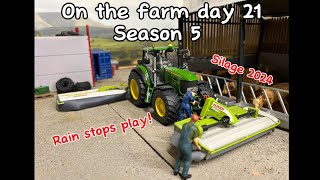 Rain stops play Silage 2024  On the farm day 21 Season 5  132 farm model diorama [upl. by Saltsman959]