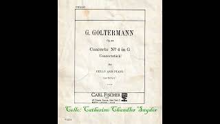 G Goltermann Cello Concerto No 4  Op 65 2nd Mvt [upl. by Anahsirk527]