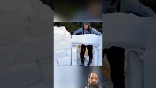 Making Hose ice snow winter igloo snowman ice short shorts video [upl. by Good]