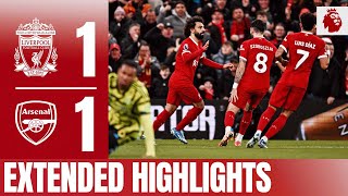 Salah amp Gabriel in actionpacked Premier League tie  Liverpool 11 Arsenal  Extended Highlights [upl. by Aili818]