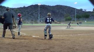 9 year old kid baseball catcher makes nice throw out [upl. by Nivak]