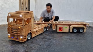 Membuat trailer truck  part 1  miniatur truk [upl. by Ynej499]