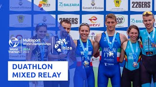 2023 World Duathlon Championships Ibiza 2x2 Mixed Relay Highlights [upl. by Eelarat]