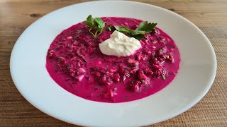 I could eat this soup all summer long Cold beet soup [upl. by Eecyaj]