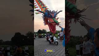 🐉 Dragon Kite Indonesian super big kite dragon funny family itscorn fun [upl. by Ketti]