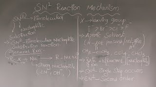 SN2 reaction mechanism  Nucleophilic substitution substitution [upl. by Glynis]