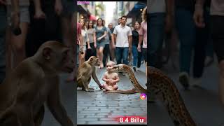 snake 🐍boy monkey 🐒 tamasha shorts video snake [upl. by Taran]