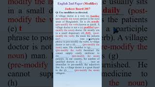 Modifier Jashore Board2017 Part23 english modifier hsc spokenenglish englishgrammar [upl. by Orose]