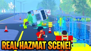 REALISTIC HAZMAT ROLEPLAY REAL LIFE HAZMAT SITUATIONS ROLEPLAY HUGE CHEMICAL LEAK Roblox [upl. by Amari]