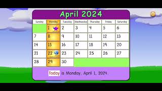 Starfall Calendar April 1 2024 [upl. by Elvira]