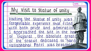 My visit to statue of unity essay in English  visit to statue of unity essay in english [upl. by Vogel]